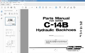 Hein Werner C 14B Hydraulic Backhoes Parts Manual - PDF DOWNLOAD