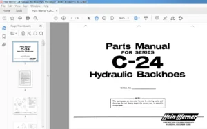 Hein-Werner C24 Hydraulic Backhoes Parts Manual - PDF DOWNLOAD