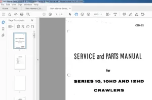 Hein-Werner Series 10 10HD & 12HD Crawlers Service & Parts Manual - PDF DOWNLOAD