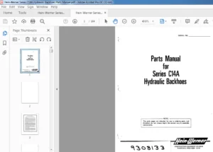 Hein-Werner Series C14A Hydraulic Backhoes Parts Manual - PDF DOWNLOAD