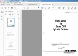 Hein-Werner Series C14B Hydraulic Backhoes Parts Manual - PDF DOWNLOAD