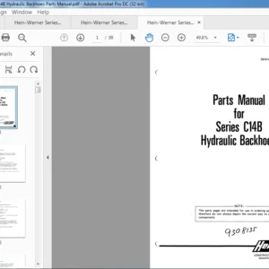 Hein-Werner Series C14B Hydraulic Backhoes Parts Manual - PDF DOWNLOAD