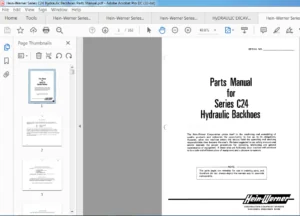 Hein-Werner Series C24 Hydraulic Backhoes Parts Manual - PDF DOWNLOAD