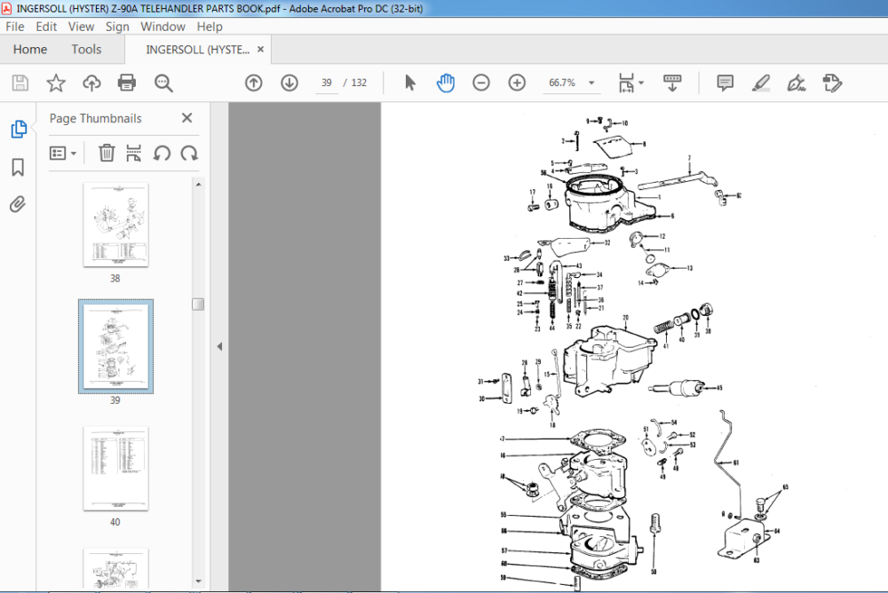 INGERSOLL (HYSTER) Z-90A TELEHANDLER PARTS BOOK - PDF DOWNLOAD ...