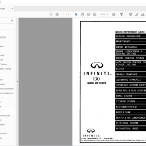 Infiniti I30 1997 Service Repair Manual - PDF DOWNLOAD