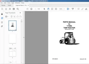 Ingersoll Rand T-708G Tow Tractor Parts Manual - PDF DOWNLOAD