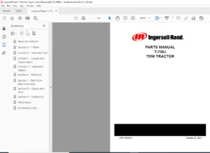 Ingersoll Rand T-708J Tow Tractor Parts Manual - PDF DOWNLOAD