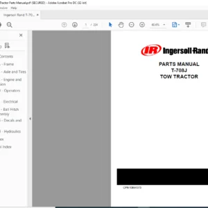 Ingersoll Rand T-708J Tow Tractor Parts Manual - PDF DOWNLOAD