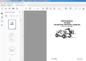 Ingersoll Rand VR-636B Telescopic Material Parts Manual - PDF DOWNLOAD