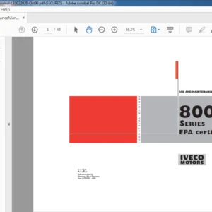 Iveco 8000 Series EPA Use & Maintenance Manual - PDF DOWNLOAD