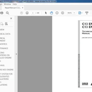 Iveco C13 ENS M33 C13 ENT M50 Technical & Repair Manual - PDF DOWNLOAD