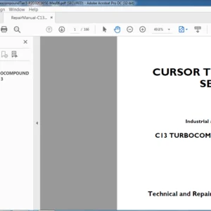 Iveco C13 Turbocompound Cursor Tier 3 Series Technical & Repair Manual - PDF DOWNLOAD