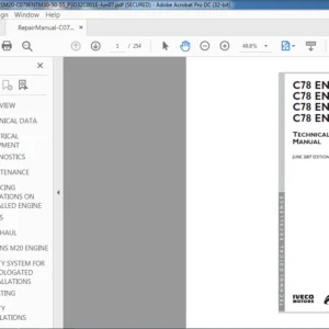 Iveco C73 ENS M20.10 C78 ENT M30.10 C78 ENT M50.11 C78 ENT M55.10 Technical & Repair Manual - DOWNLOAD