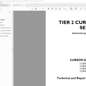 Iveco C78 C10 C13 Cursor G-Drive Cursor Tier 2 Series Technical & Repair Manual - PDF DOWNLOAD