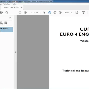 Iveco Cursor Euro 4 Engines C78 C10 C13 Technical & Repair Manual - PDF DOWNLOAD