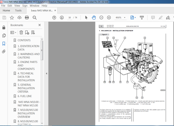 Iveco N45 MNA M10 N67 MNA M15 Installation Directive Manual - PDF ...