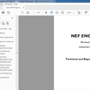 Iveco NEF Engines Mechanical Injection Technical & Repair Manual - PDF DOWNLOAD