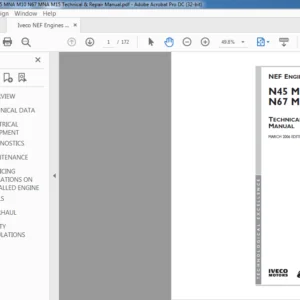 Iveco NEF Engines N45 MNA M10 N67 MNA M15 Technical & Repair Manual - PDF DOWNLOAD