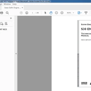 Iveco S30 ENT M23 Sofim Engine Technical & Repair Manual - PDF DOWNLOAD