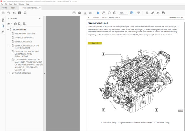 Iveco Vector Series Industrial Application Vector 8 Technical & Repair ...