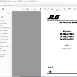 JLG 1532E 1932E 2033E 2046E 2646E 2658E ANSI Parts Manual - PDF DOWNLOAD