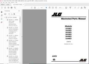 JLG 1532E2 1932E2 2032E2 2632E2 2646E2 3246E2 ANSI Parts Manual - PDF DOWNLOAD