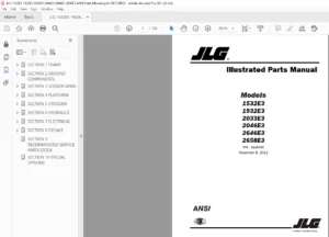 JLG 1532E3 1932E3 2033E3 2046E3 2646E3 2658E3 ANSI Parts Manual - PDF DOWNLOAD