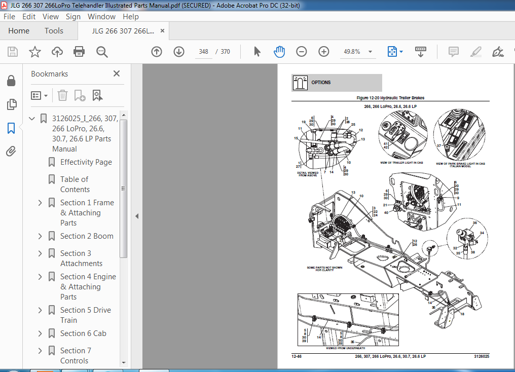 JLG 266 307 266LoPro Telehandler Illustrated Parts Manual - PDF ...