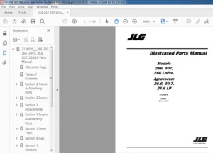JLG 266 307 266LoPro Telehandler Illustrated Parts Manual - PDF DOWNLOAD