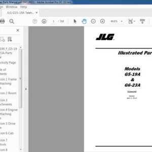JLG G15-19A Telehandler Parts Manual - PDF DOWNLOAD