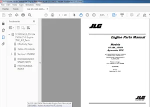 JLG G5-18A 2505H Telehandler Engine Parts Manual - PDF DOWNLOAD
