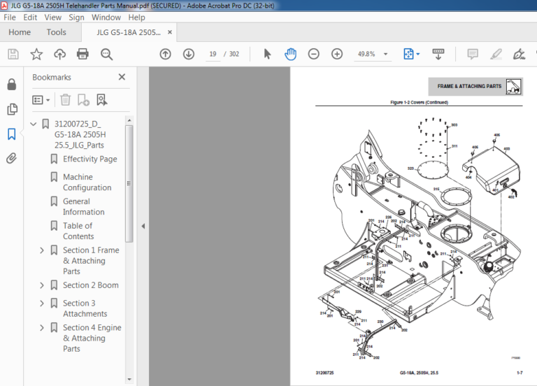 JLG G5-18A 2505H Telehandler Parts Manual - PDF DOWNLOAD - HeyDownloads ...