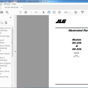 JLG G5-19A & G6-23A Telehandler Parts Manual - PDF DOWNLOAD