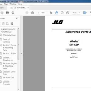 JLG G6-42P Telehandler Parts Manual -PDF DOWNLOAD