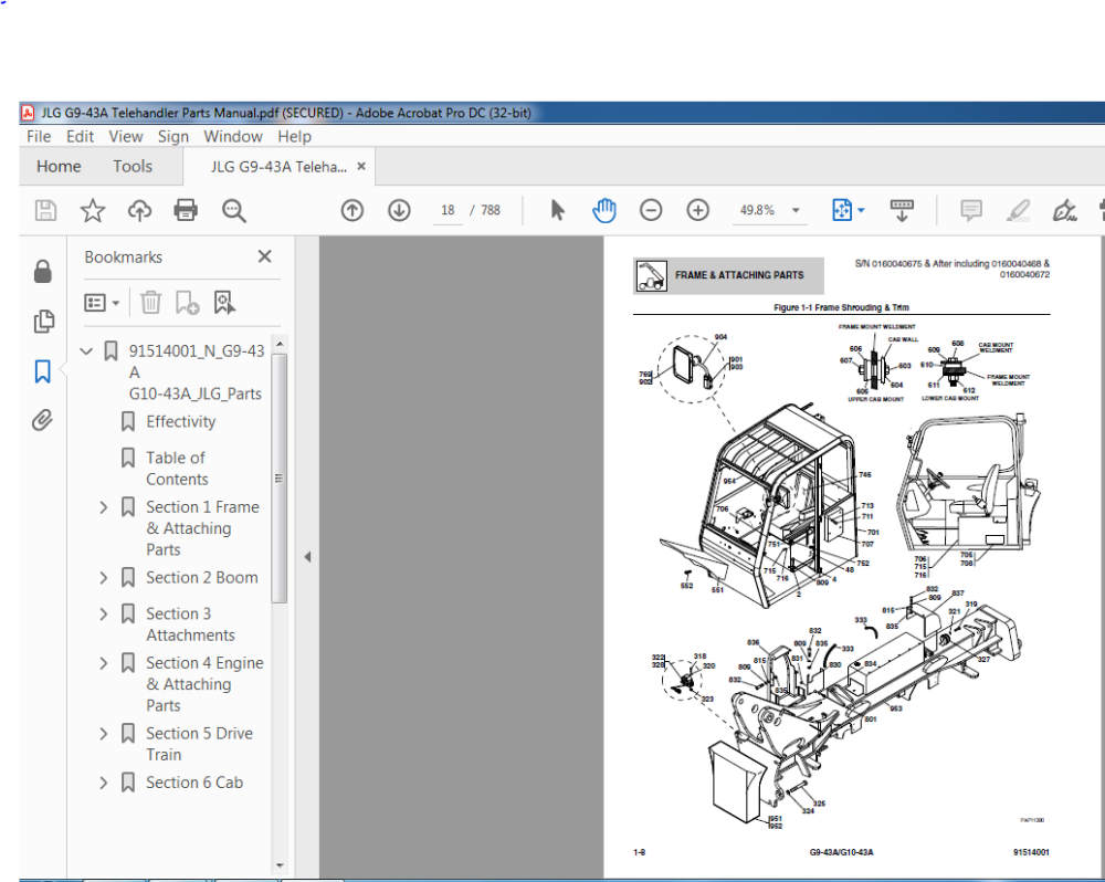 JLG G9-43A Telehandler Parts Manual - PDF DOWNLOAD ~ HeyDownloads