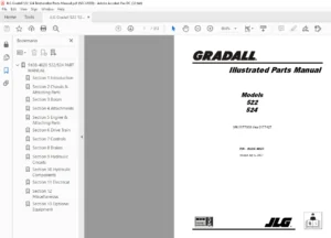 JLG Gradall 522 524 Telehandler Parts Manual - PDF DOWNLOAD