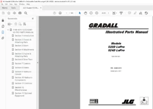 JLG Gradall 522DLoPro 524DLoPro Telehandler Parts Manual - PDF DOWNLOAD