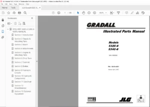 JLG Gradall 532C-6 534C-6 Telehandler Parts Manual - PDF DOWNLOAD