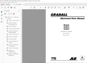 JLG GRADALL 534B-6 534B-8 Telehandler Parts Manual - PDF DOWNLOAD