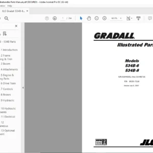JLG GRADALL 534B-6 534B-8 Telehandler Parts Manual - PDF DOWNLOAD
