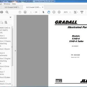 JLG GRADALL534D-6 534D-6 Turbo Telehandler Parts Manual - PDF DOWNLOAD