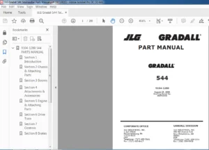 JLG GRADALL 544 Telehandler Parts Manual - PDF DOWNLOAD