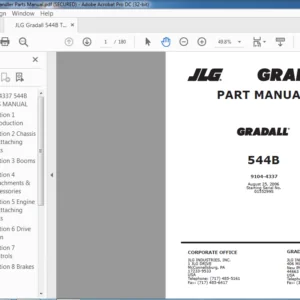 JLG GRADALL l544B Telehandler Parts Manual - PDF DOWNLOAD