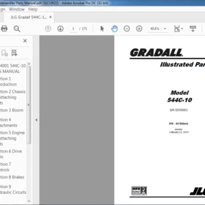 JLG GRADALL 544C-10 Telehandler Parts Manual - PDF DOWNLOAD
