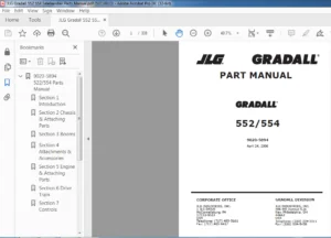 JLG GRADALL  552 554 Telehandler Parts Manual - PDF DOWNLOAD