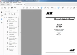 JLG GRADALL  G6-42P Telehandler Parts Manual - PDF DOWNLOAD