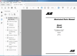 JLG TF6-42 Telehandler Parts Manual - PDF DOWNLOAD
