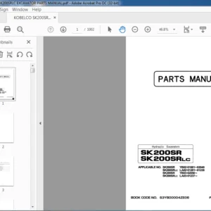 KOBELCO SK200SR SK200SRLC EXCAVATOR PARTS MANUAL - PDF DOWNLOAD