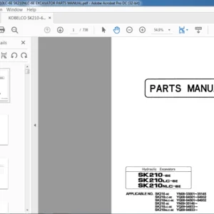 KOBELCO SK210-6E SK210LC-6E SK210NLC-6E EXCAVATOR PARTS MANUAL - PDF DOWNLOAD