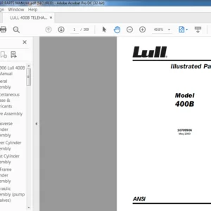JLG LULL 400B TELEHANDLER PARTS MANUAL - PDF DOWNLOAD